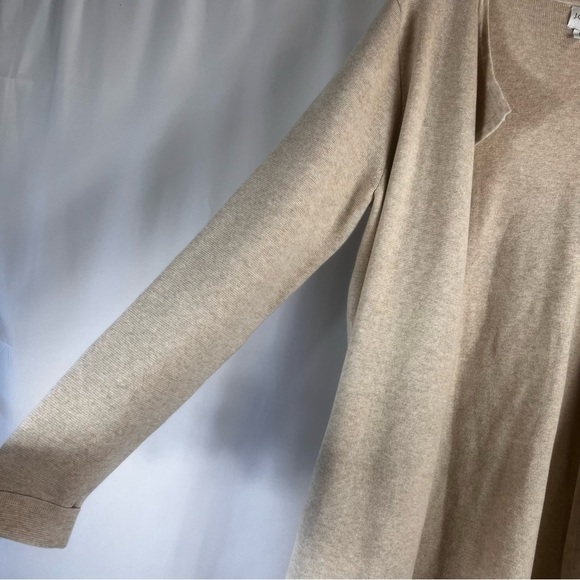 J.CREW Sweater  Women Sz: M 
Tan Open Cardigan Juliette Cotton Sweater Cardigan - Picture 6 of 10